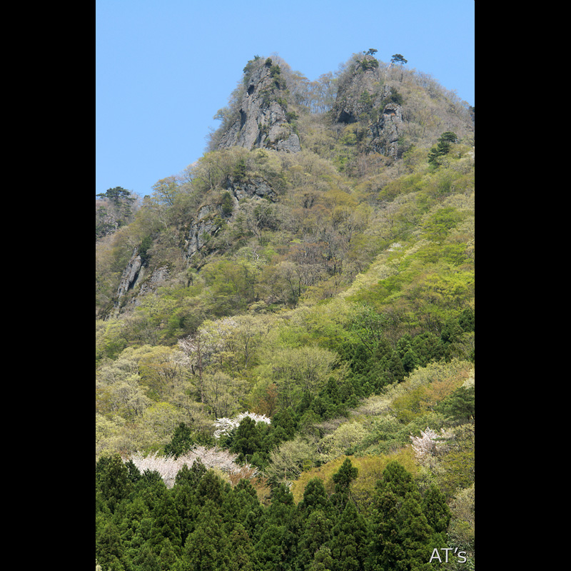 大円地から見た櫛ヶ峰／奥久慈男体山、奥久慈岩稜