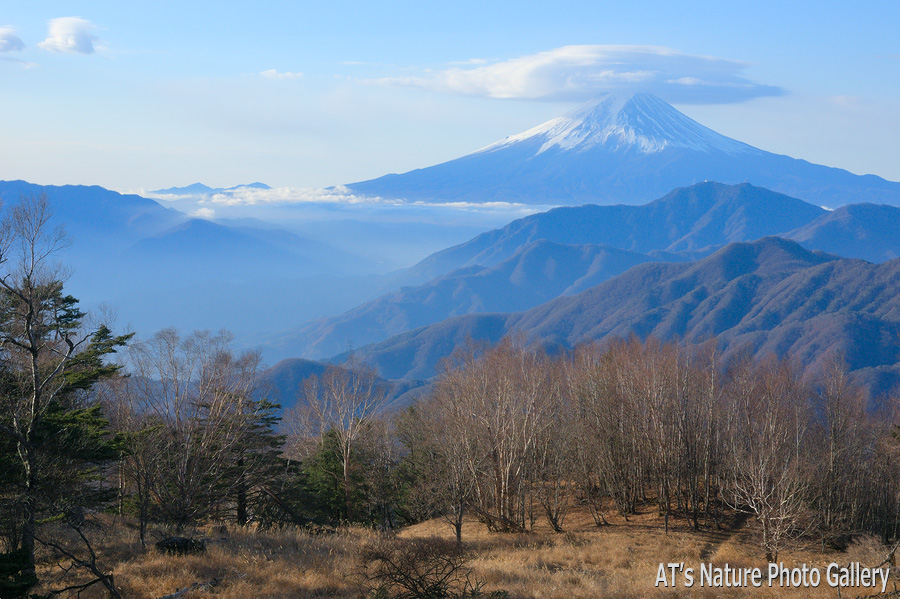 雁ヶ腹摺山から／大月市、都留市周辺の山から富士山展望