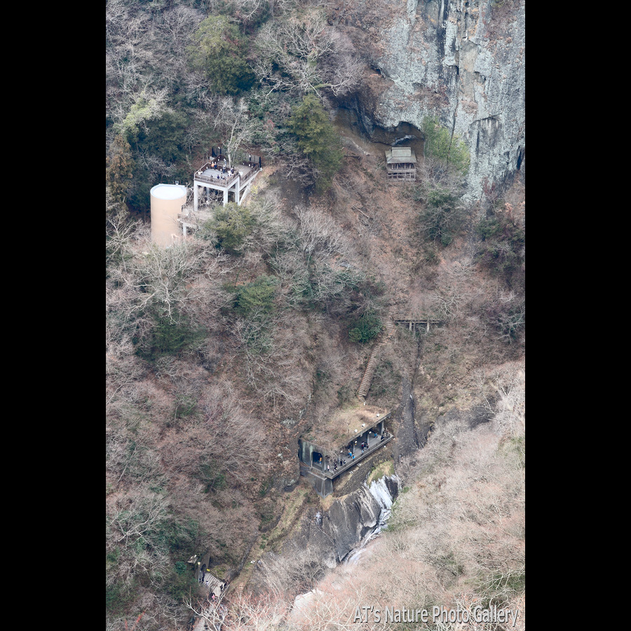 月居山前山から見た袋田の滝観瀑台／生瀬富士、月居山／茨城県大子町