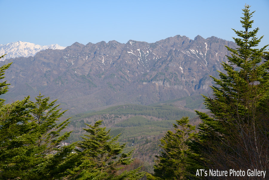 西登山道から見た西岳／飯縄山／長野
